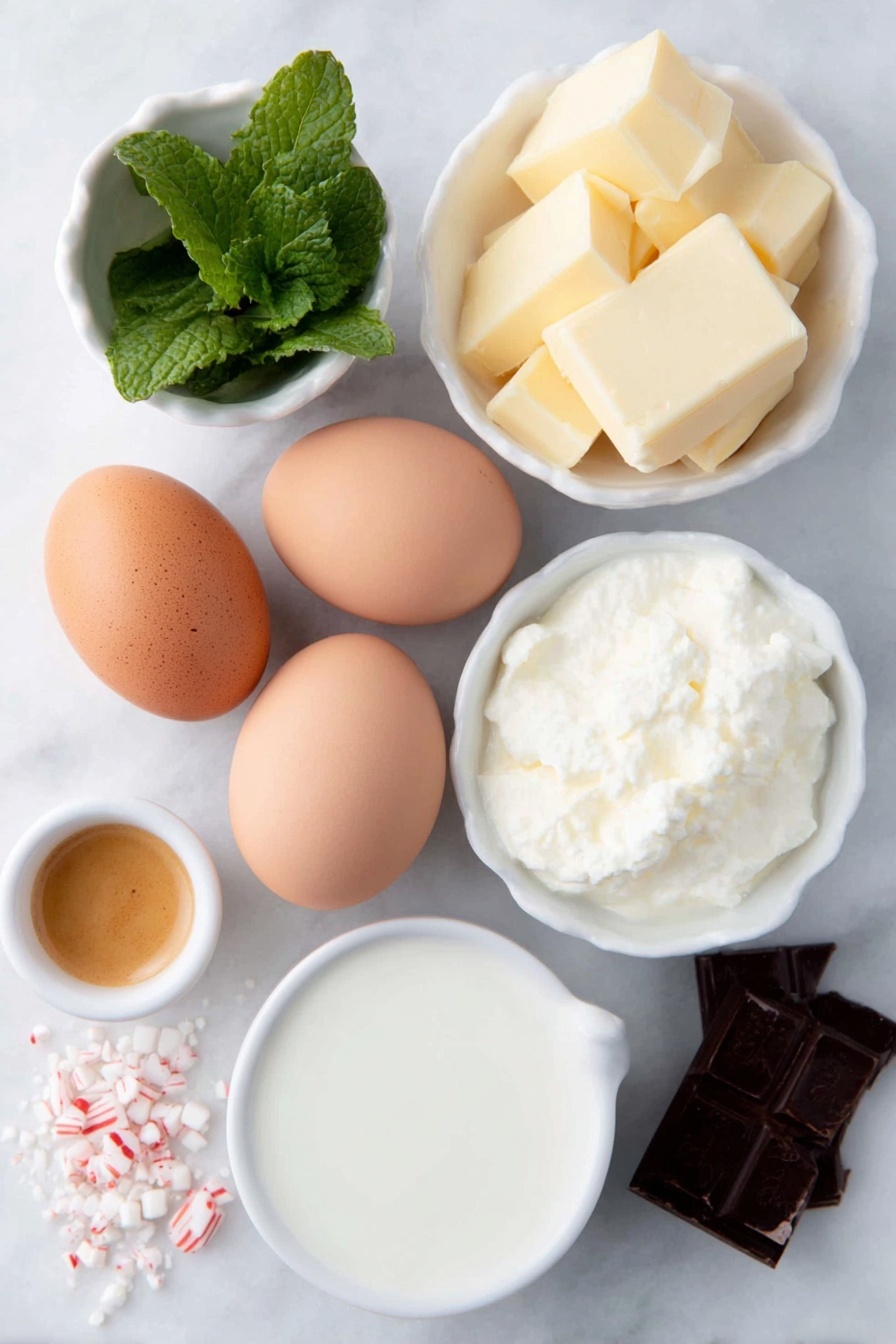 Peppermint White Mocha Recipe 7 Flat lay of fresh whole brown eggs with clean shells, a small white ceramic bowl of smooth white chocolate pieces, a small white ceramic bowl of bright green peppermint leaves, a small white ceramic bowl of golden espresso crema, a small white ceramic bowl of creamy whole milk, and a few crushed red and white peppermint candy pieces, all arranged in perfect symmetry and balanced proportions, placed on a clean white marble surface, soft natural light, photo taken with an iPhone, professional food photography style, fresh ingredients, white ceramic bowls, no bottles, no duplicates, no utensils, no packaging --ar 2:3 --v 7 --p m7354615311229779997 - Peppermint White Mocha, peppermint white mocha, white mocha drink, festive coffee recipe, holiday coffee beverages