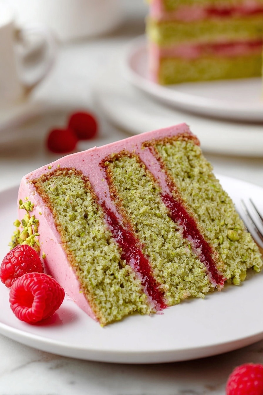 Raspberry Pistachio Cake Recipe