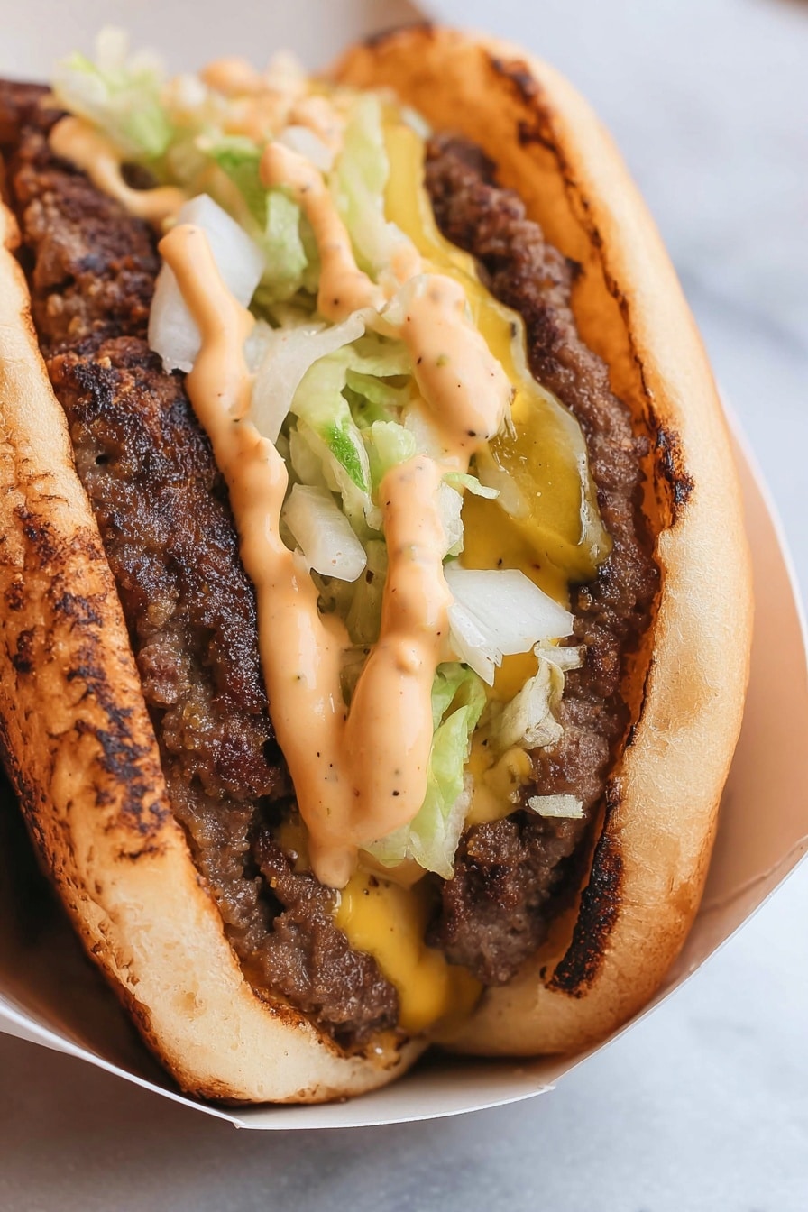 Smash Burger Tacos with Creamy Sauce Recipe