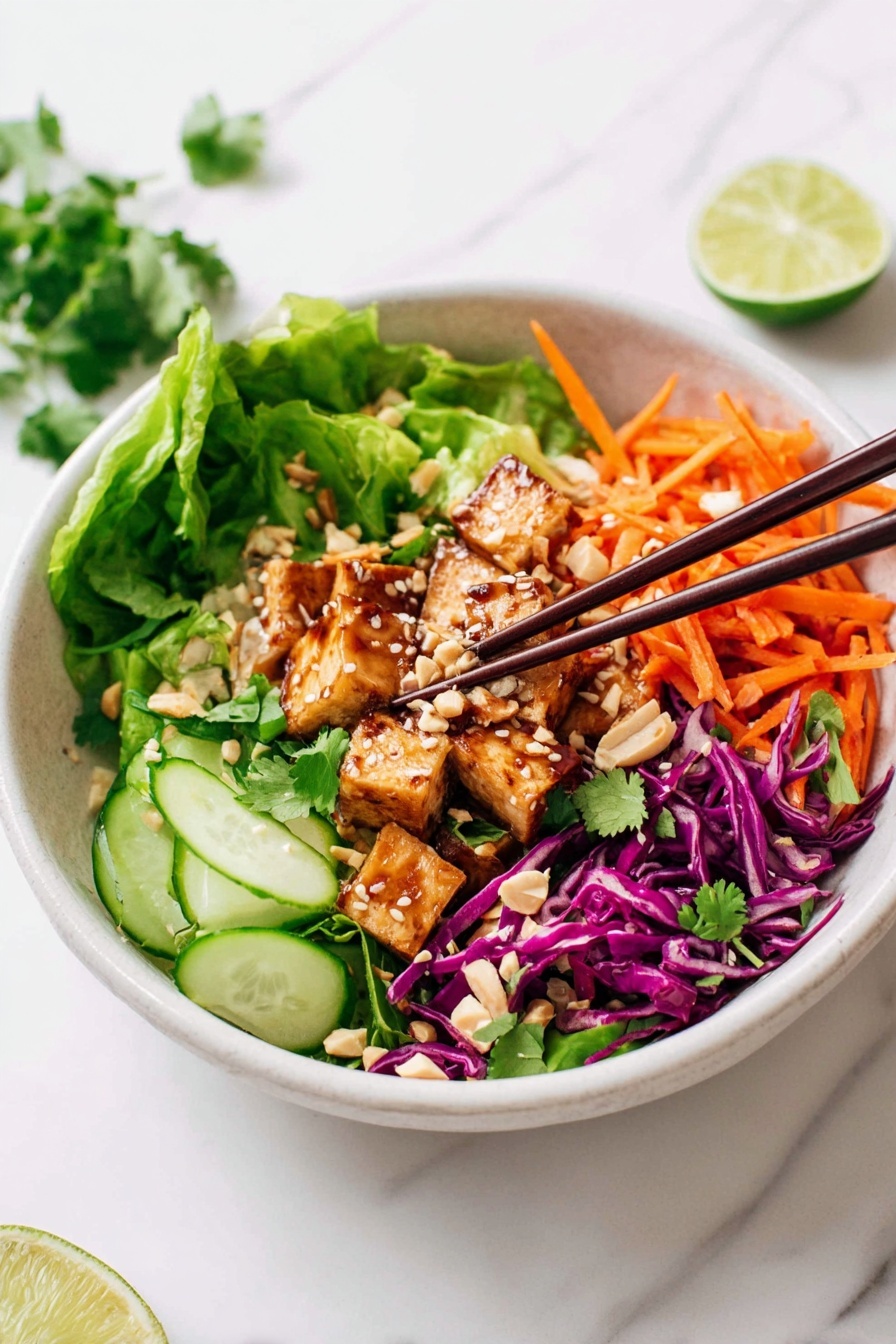 Spicy Crispy Tofu Salad Bowl Recipe