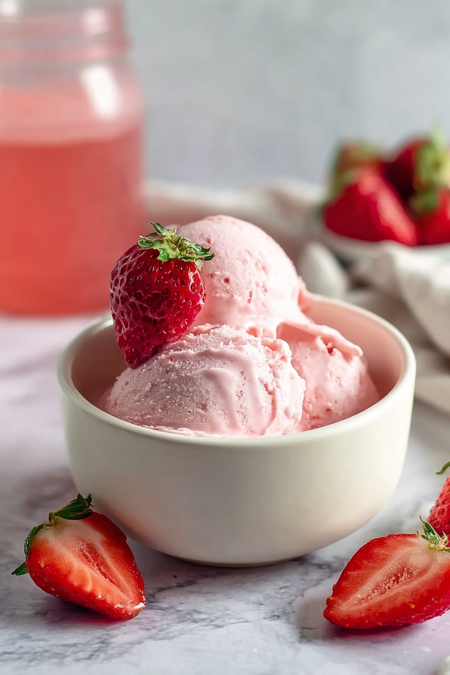 Strawberry Cottage Cheese Ice Cream Recipe